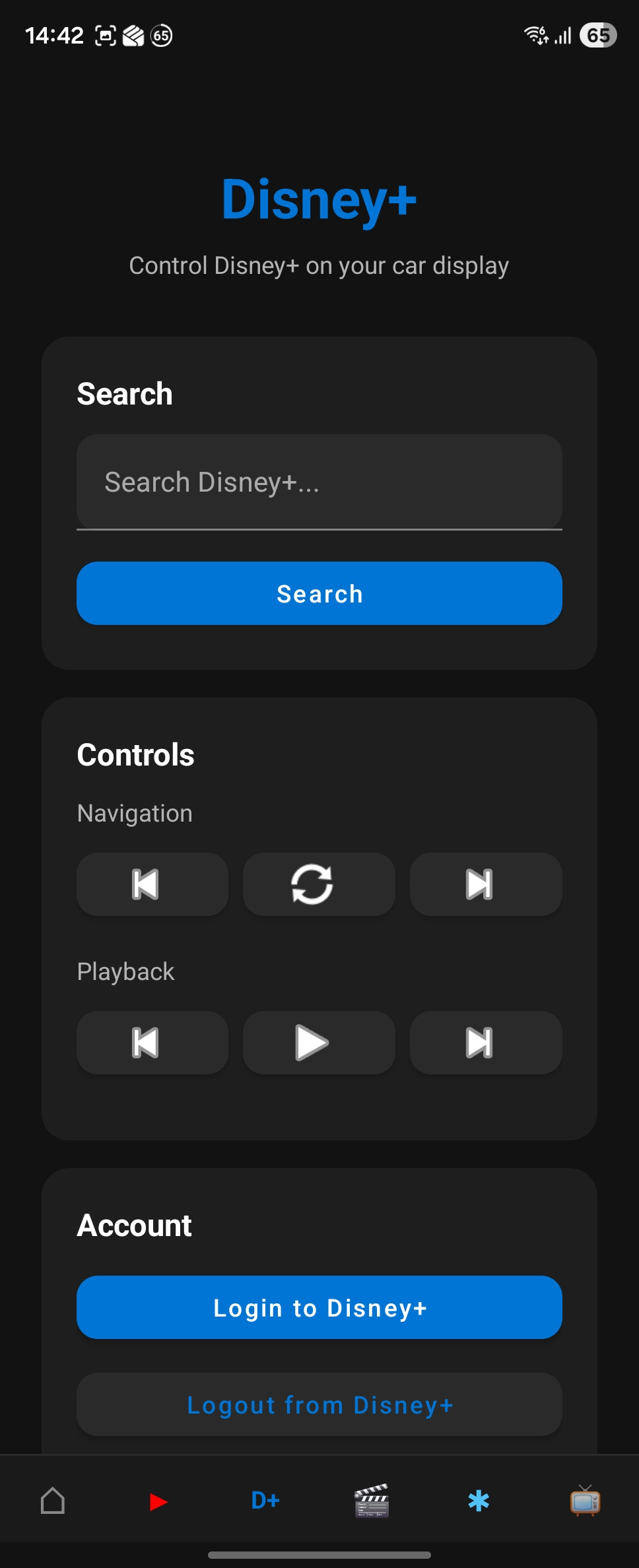 Disney+ screen